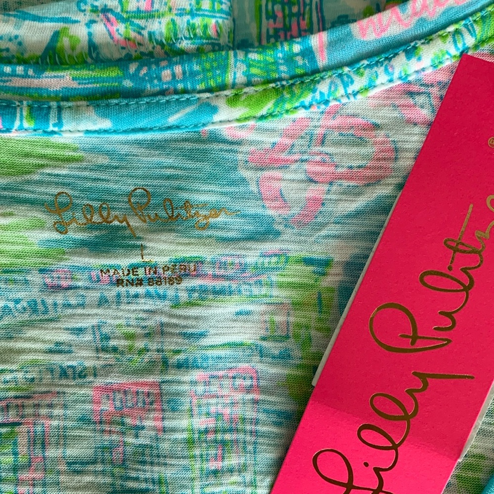 Lilly Pulitzer Lilly Loves Philly Etta V-Neck Top - Picture 2 of 3